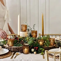 Kate Aspen® Ribbed Glass Votive Candle Holder Set