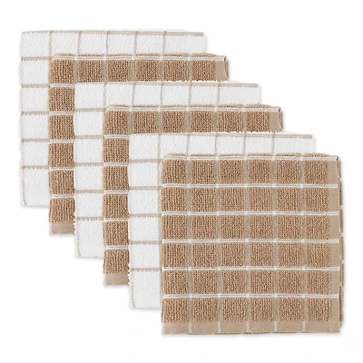 DII® Stone Combo Windowpane Dishcloths, 6ct.