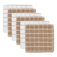 DII® Stone Combo Windowpane Dishcloths, 6ct.