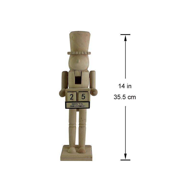 14" Soldier with Countdown DIY Pinewood Nutcracker by Make Market®
