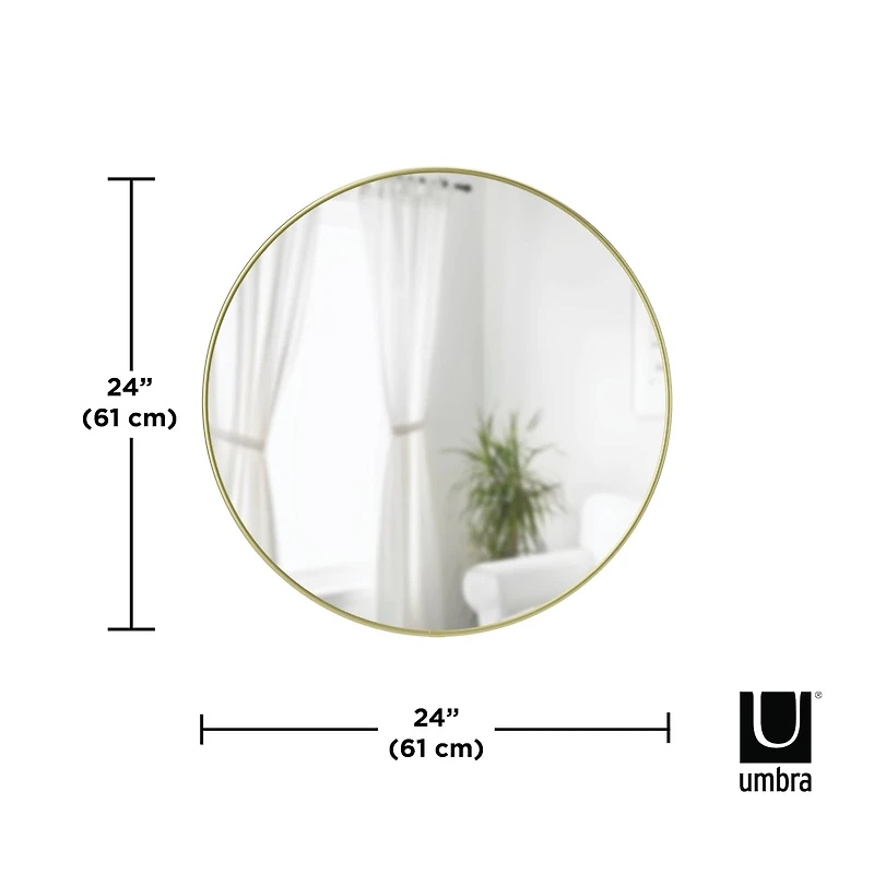 Umbra 24" Brass Hubba Round Mirror 