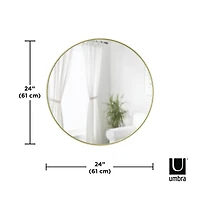 Umbra 24" Brass Hubba Round Mirror 