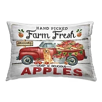 Stupell Industries Farm Fresh Apples Truck Outdoor Printed Pillow
