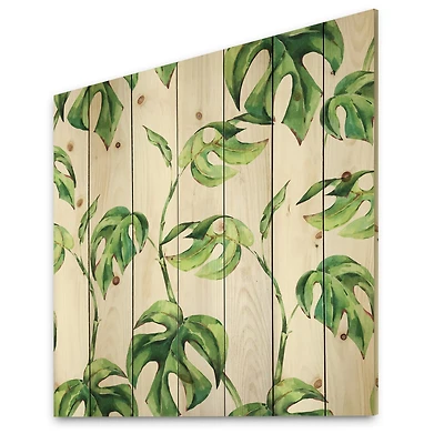 Designart - Vintage Floral Tropical Leaves II