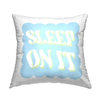 Stupell Industries Sleep On It Wavy Retro Phrase Cloud Text Throw Pillow, 18" x 18"