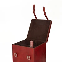 Red Modern Wine Holder, 9" x 10" x 16"