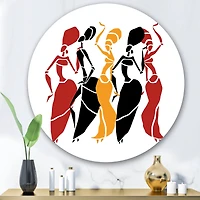 Designart - Beautiful Dancers Afro American Silhouettes