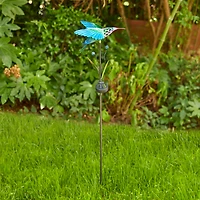 Glitzhome® 36" Solar Lighted Hummingbird Garden Stake