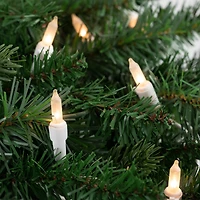 100ct. Frosted Clear Mini Christmas Lights with White Wire