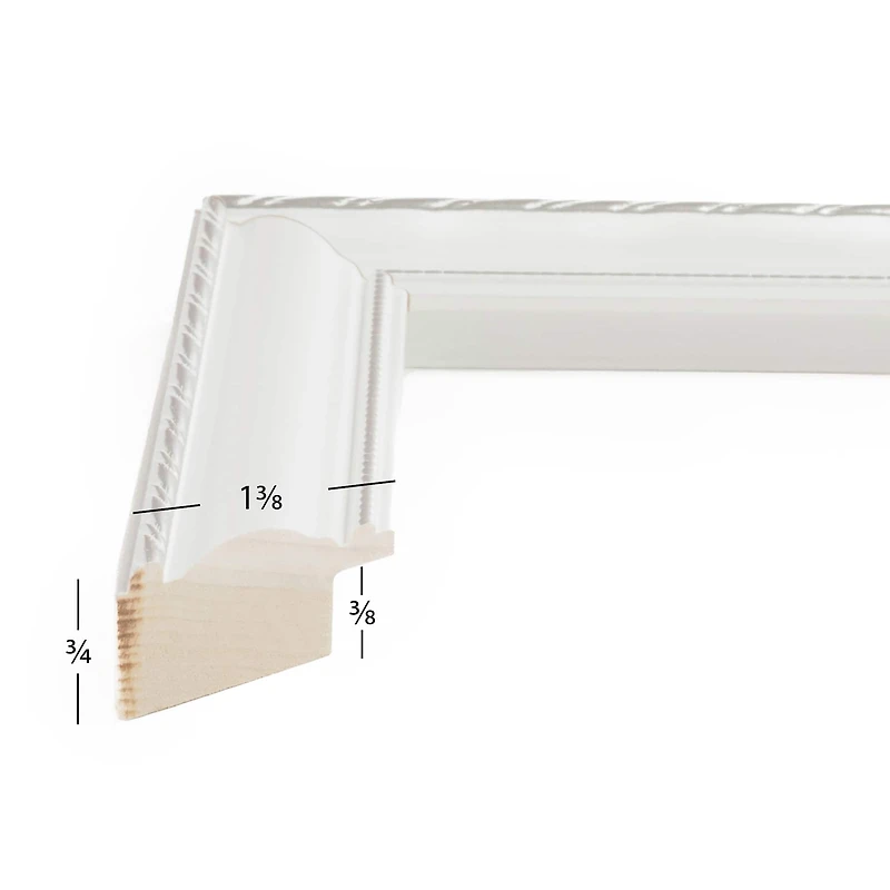 4 Pack Craig Frames Victoria White & Silver Picture Frame with Mat