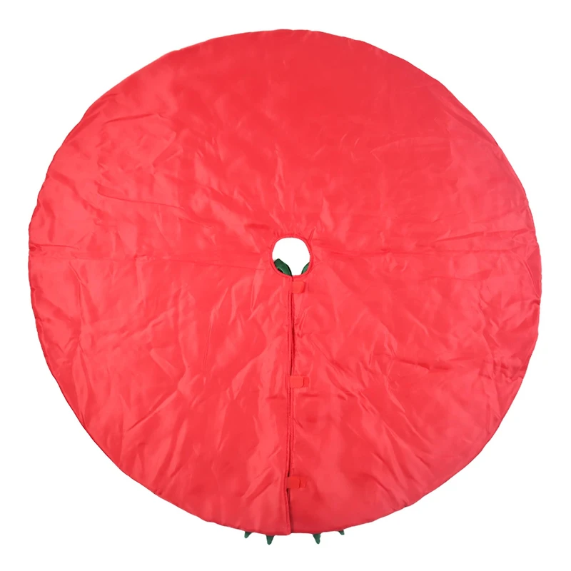 4ft. Red Quilted Tree Skirt with Green Bows by Ashland®