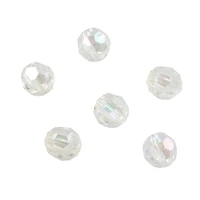 Clear Aurora Borealis Faceted Acrylic Round Craft Beads by Bead Landing™, 8mm