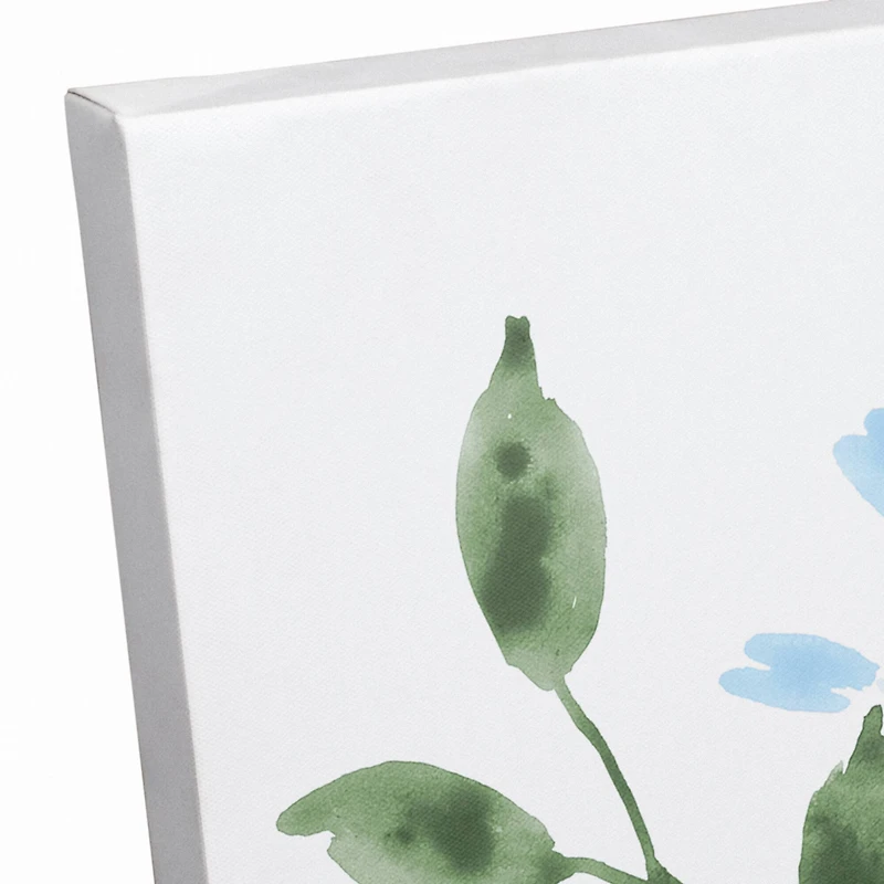 Bright Blue Floral Vase 16" x 20" Canvas Wall Art