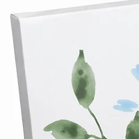 Bright Blue Floral Vase  16" x 20" Canvas Wall Art