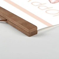 Hoppy Easter Gnome Blush 12" x 18" Teak Hanging Canvas