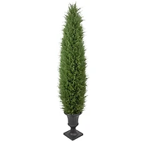 5ft. Unlit Artificial Cedar Pine Arborvitae Tree in Urn Style Pot