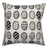 Black & White Egg Pattern Throw Pillow