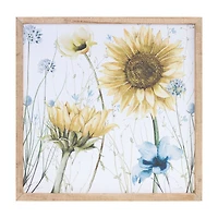 Framed Sunflower Floral Print Set