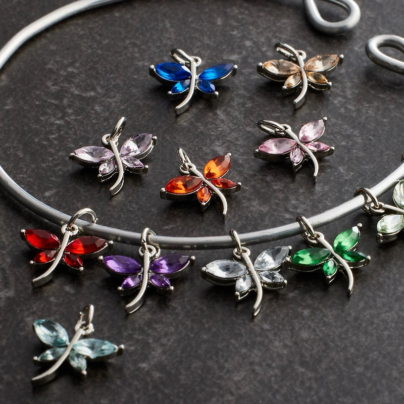 12 Packs: 12 ct. (144 total) Charmalong™ Silver Dragonfly Charms by Bead Landing™