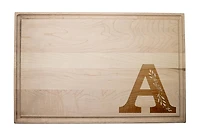 17" Floral Monogram Maple Cutting Board