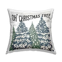 Stupell Industries Oh Christmas Tree Holiday Ornament Throw Pillow
