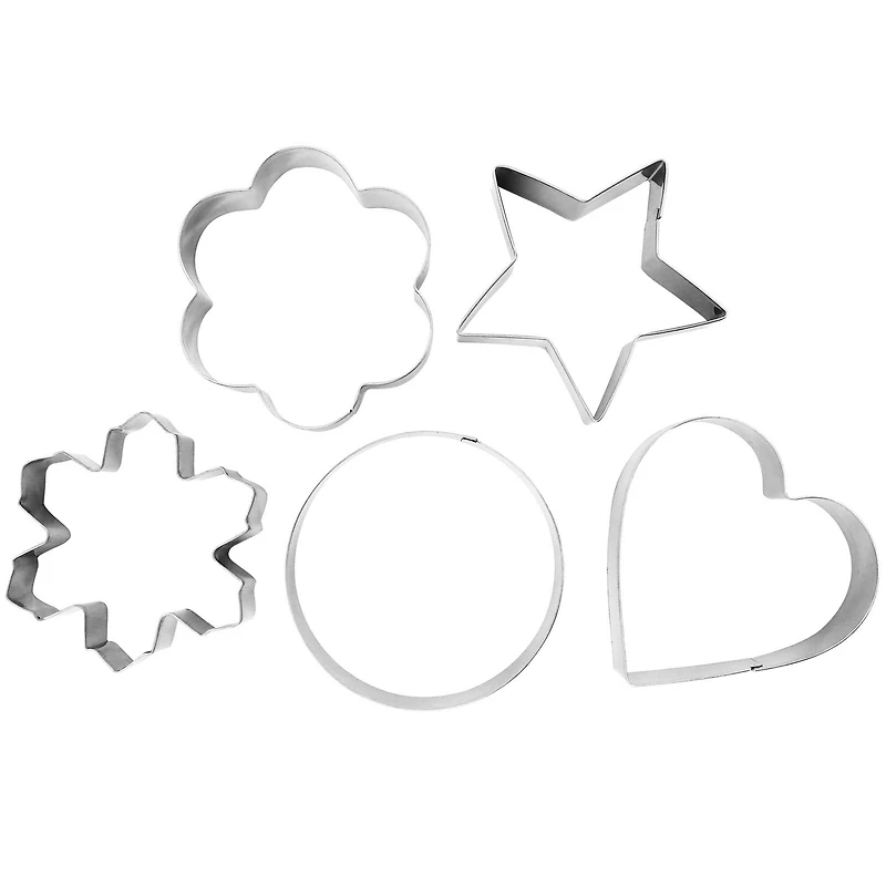 Martha Stewart Stainless Steel Cookie Cutter Set In Assorted Shapes, 5ct.