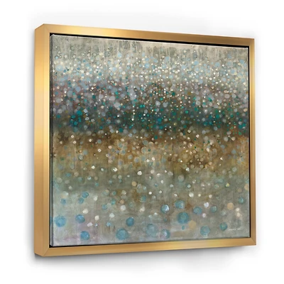 Designart - Brown Rain - Cabin & Lodge Framed Canvas