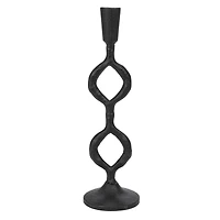 Hello Honey® Black Decorative Cast Metal Taper Candle Holder