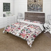 Designart 'Beautiful Floral Pattern with Spring Flowers' Cabin & Lodge Bedding Set
