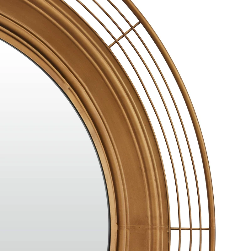 Brown Metal Bohemian Wall Mirror 36" x 36" x 4"