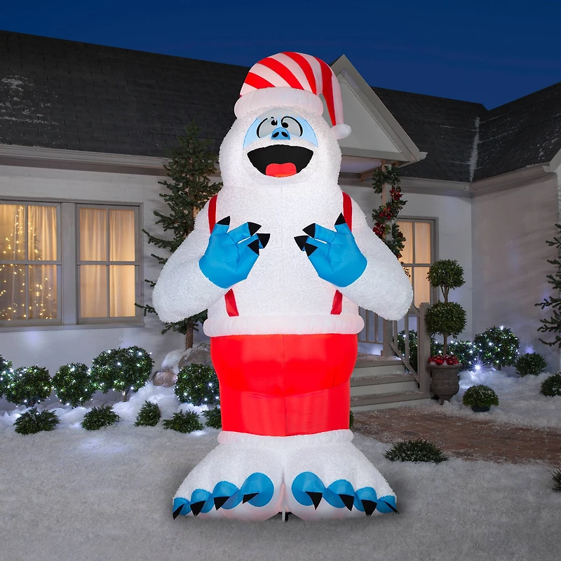 11ft. Airblown® Inflatable Giant Christmas Plush Bumble in Santa Hat & Suspenders