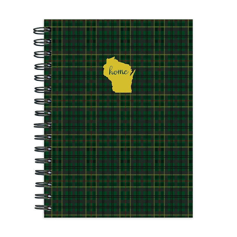 TF Publishing Wisconsin Green Plaid Journal