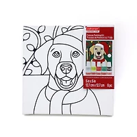 5" x 5" Christmas Puppy Canvas Painting Kit by Artist's Loft™