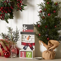 DII® Square Snowman Tabletop Block Calendar