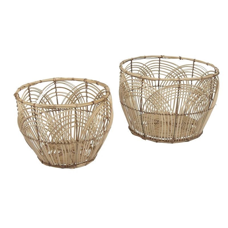 Hello Honey® Natural Handmade Decorative Rattan Basket Set