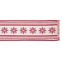 DII® 72" Nordic Snowflake Stripe Jacquard Table Runner