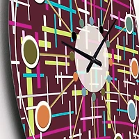 Designart 'Retro Abstract Design Xiv Mid-Century Modern Wall Clock