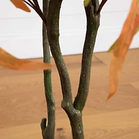 5ft. Green & Orange Autumn Wispy Eucalyptus Artificial Potted Tree