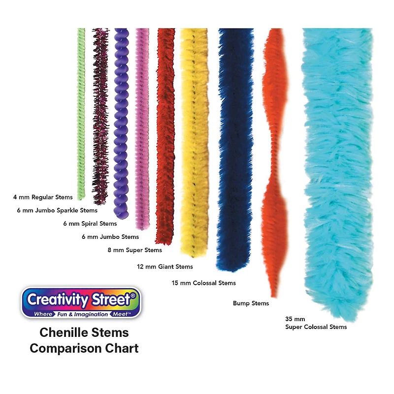 Creativity Street® Colossal Stems® Chenille Stems, 3 Packs of 50