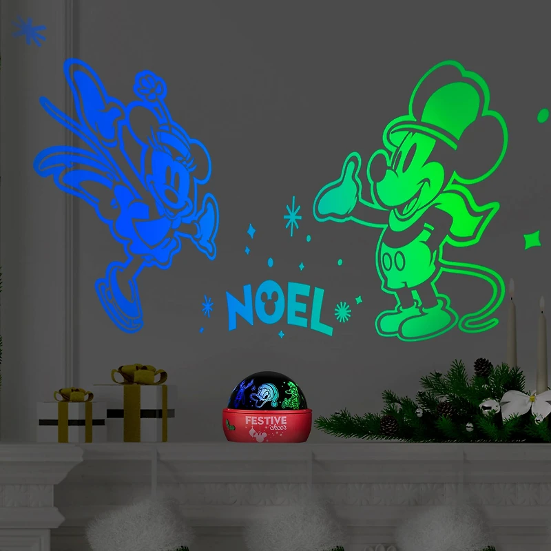 LightShow® Disney® Mickey & Friends Festive Cheer Rotating Tabletop Projector