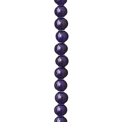 Sapphire Ceramic Round Beads, 8mm by Bead Landing™