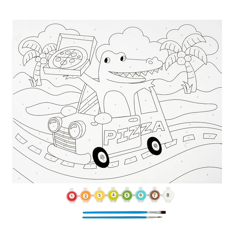 Pizza Gator Paint by Number Kit by Creatology™