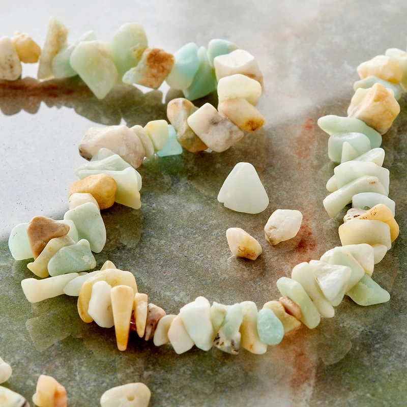 12 Packs: 4 ct. (48 total) Matte Amazonite Chip Beads by Bead Landing®