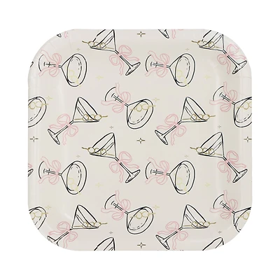 24 Packs: 10ct. (240 total) 7" Square Martinis Snack Plates by Celebrate It™