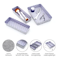Welaxy Felt 3 Piece Stars Drawer Organizer Set