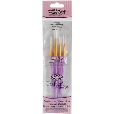 Royal & Langnickel® Crafter's Choice™ White Taklon Brush Set