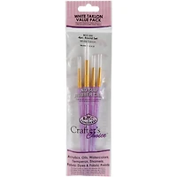 Royal & Langnickel® Crafter's Choice™ White Taklon Brush Set