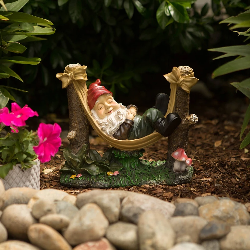 12" Slumbering Garden Gnome Statue