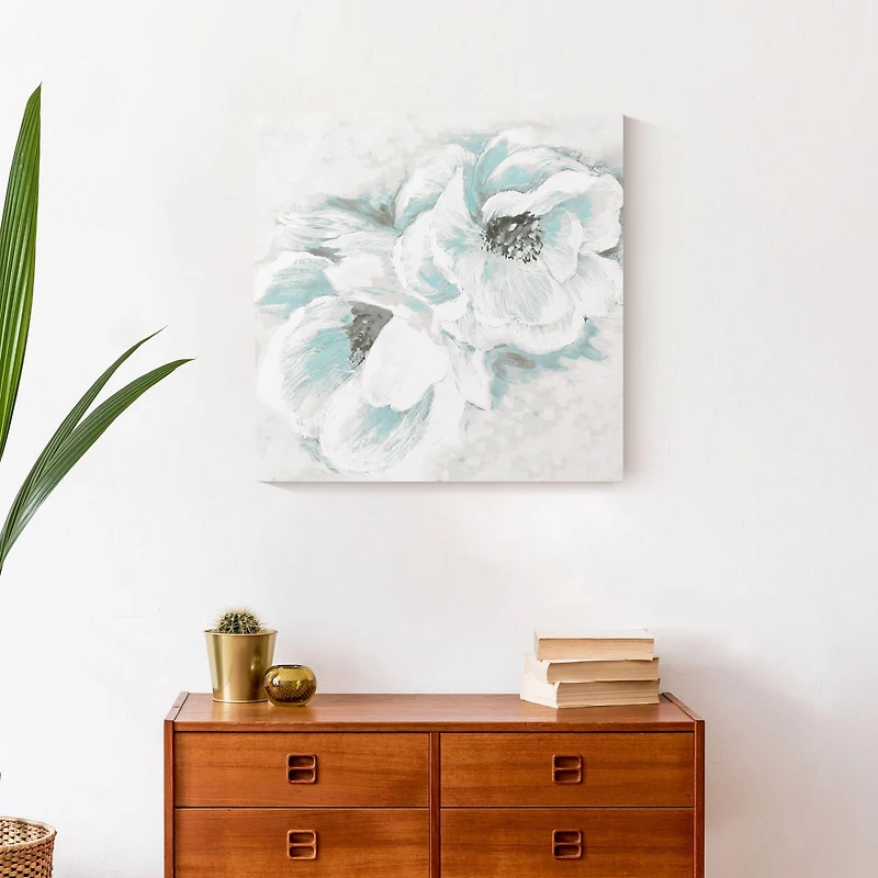 White Flowers 20" x 20" Canvas Wall Art
