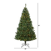 8ft. Pre-Lit Northern Tip Artificial Christmas Tree, Clear LED Lights